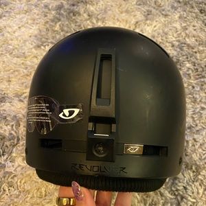 Youth snowboarding helmet. Black